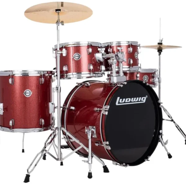 Bateria Ludwig ACCENT Rojo Sparkl 5Piezas