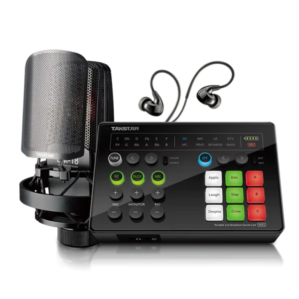 Combo Takstar TARJETA MX1 + MIC COND