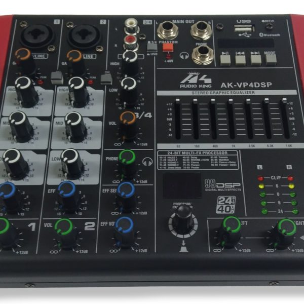 Audioking AK-VPA Mezclador 4Canales