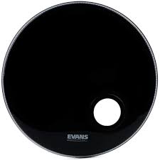 Evans BD22RB Parche bombo EQ3 resonancia hueco Negro 22"