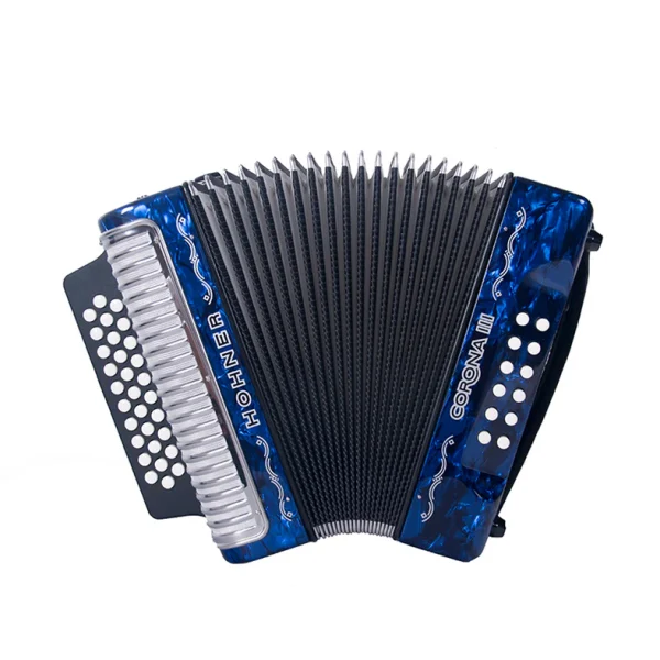 Hohner A5704S Acordeon Corona III estuche correas Azul ADG