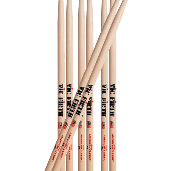 Vic Firth 7A Baquetas Punta Madera 4 Pares