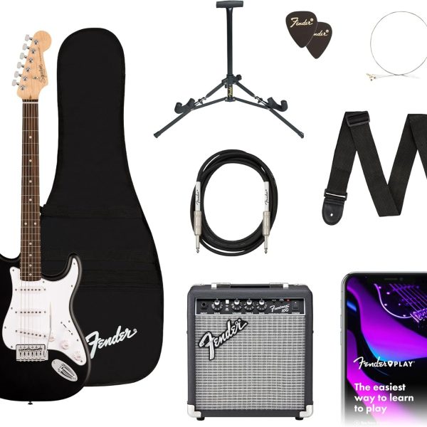Guitarra Fender DEBUT Electrica Pack SQ 0379800006 Negro