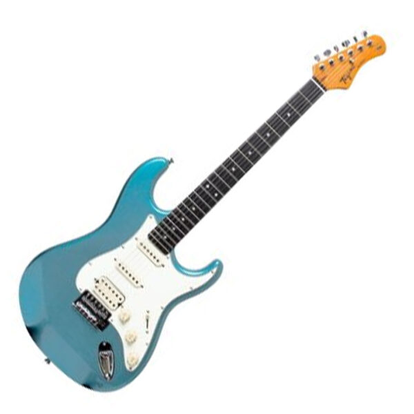 Guitarra Tagima TG-530 LPB L/AWH eléctrica Lake Placid Blue con pickguard Aged White