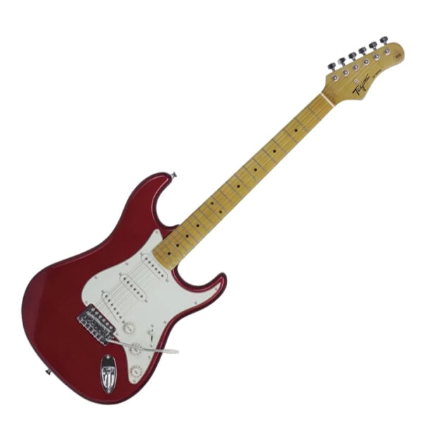 Guitarra Tagima TG-530 MR L/AWH eléctrica Rojo Metálico golpeador blanco