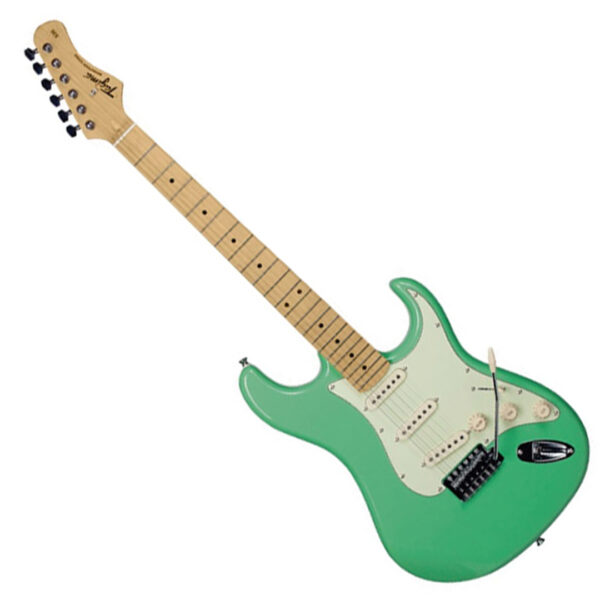 Guitarra Tagima TG-530 SG L/AWH eléctrica Surf Green golpeador blanco