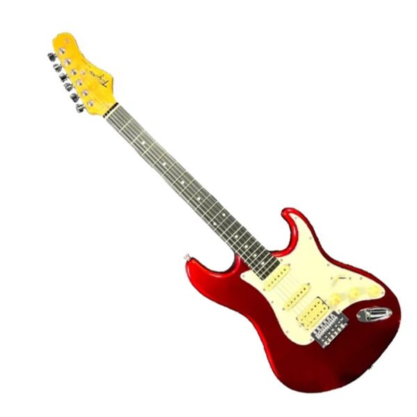 Guitarra Tagima TG-540 MR D/AWH eléctrica HSS Rojo Metálico golpeador blanco