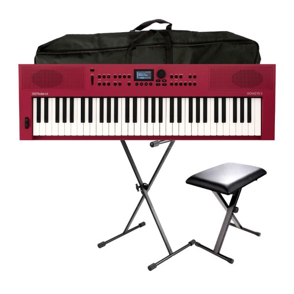 Combo Roland GOKEYS3-RD Piano + Silla, base y estuche