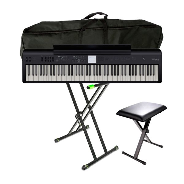 Combo Roland FP-E50-BK Piano + Silla, base y estuche