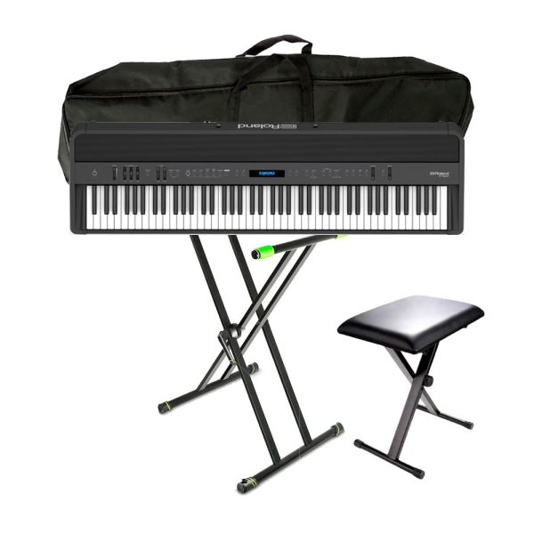 Combo Roland FP-90X-BK Piano + Silla, base y estuche