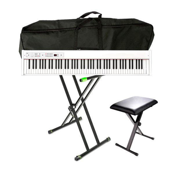 Combo Korg D1 WH Piano + Silla, base y estuche