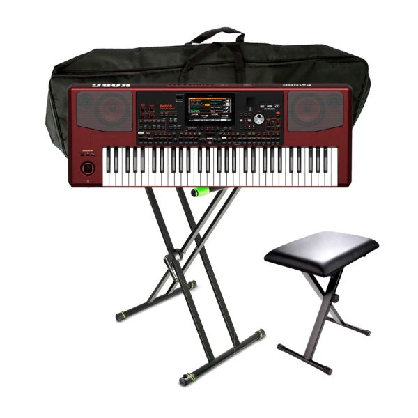 Combo Korg PA1000 Piano + Silla, base y estuche