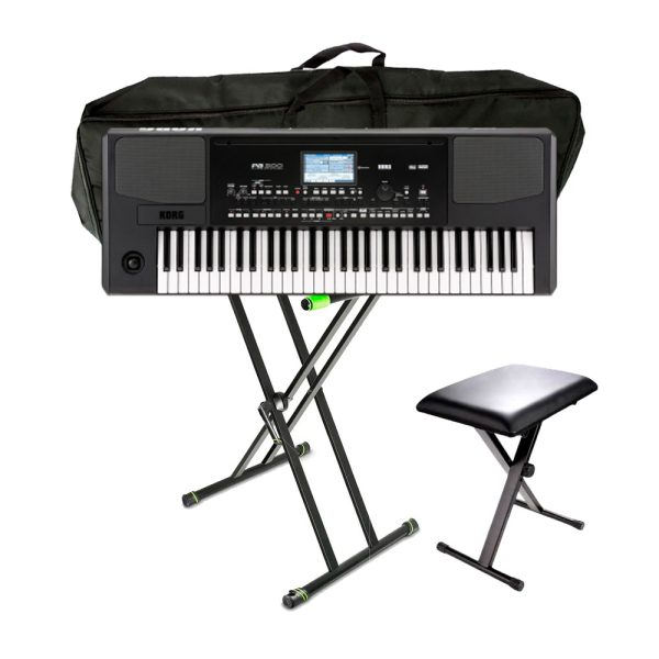 Combo Korg PA300 Piano + Silla, base y estuche
