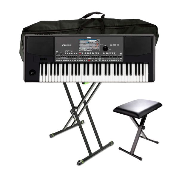 Combo Korg PA600 Piano + Silla, base y estuche