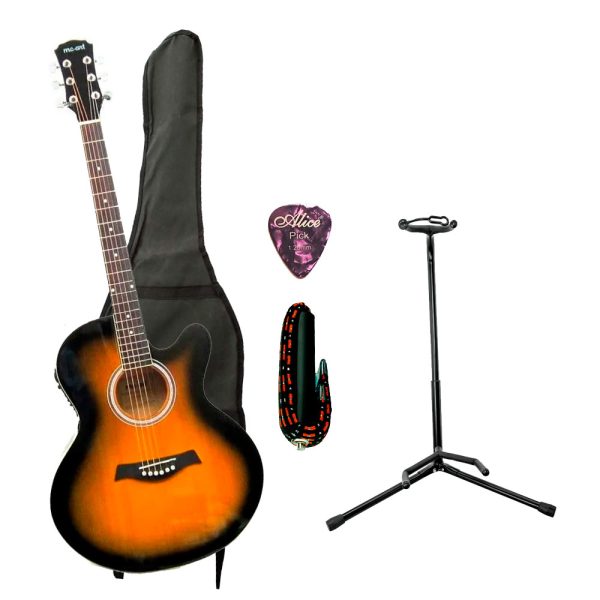 Combo Mc-Art  A13Ce-2Ts Guitarra + Base, estuche y accesorios
