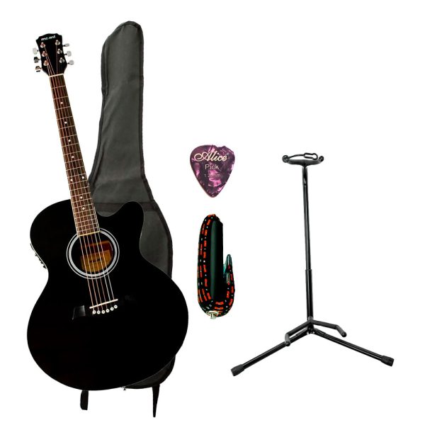 Combo Mc-Art A13Ce-B Guitarra + Base, estuche y accesorios