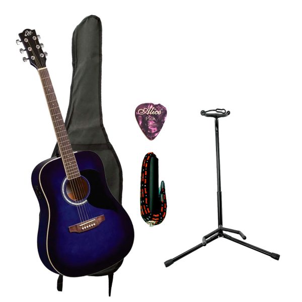Combo Eko RANGER AZUL S Guitarra + Base, estuche y accesorios