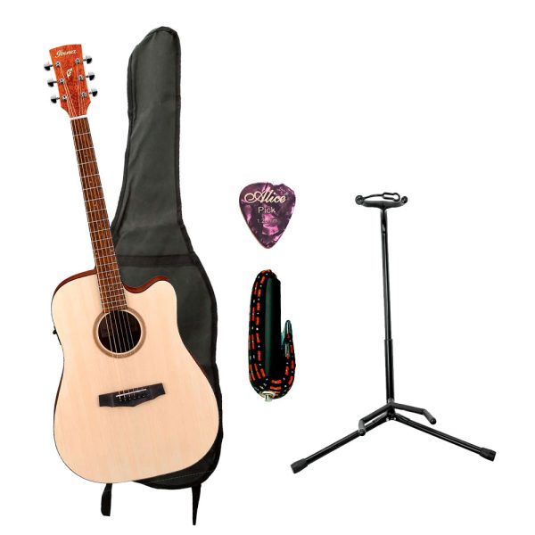 Combo Ibanez PF10CE-OPN Guitarra + Base, estuche y accesorios