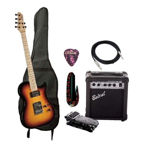 Combo Eko TERO 5130197 Guitarra + Amplificador, Base y Accesorios
