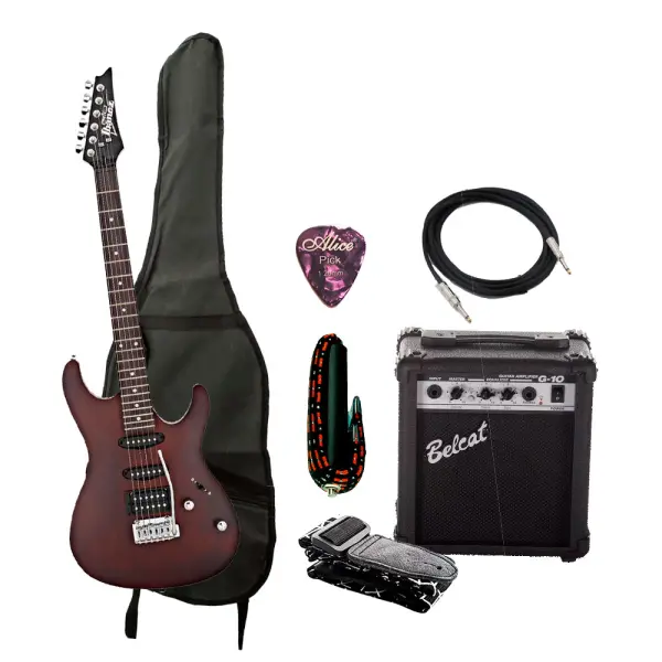 Combo Ibanez GSA60-WNF Guitarra + Amplificador, Base y Accesorios