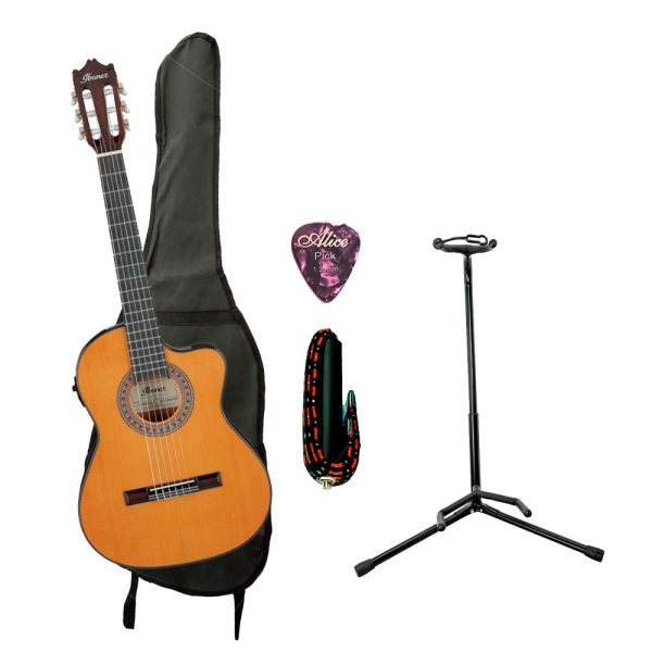 Combo Ibanez GA5TCE3Q-AM Guitarra + Base, estuche y accesorios