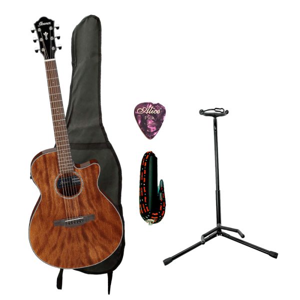 Combo Ibanez AEG61-NMH Guitarra + Base, estuche y accesorios