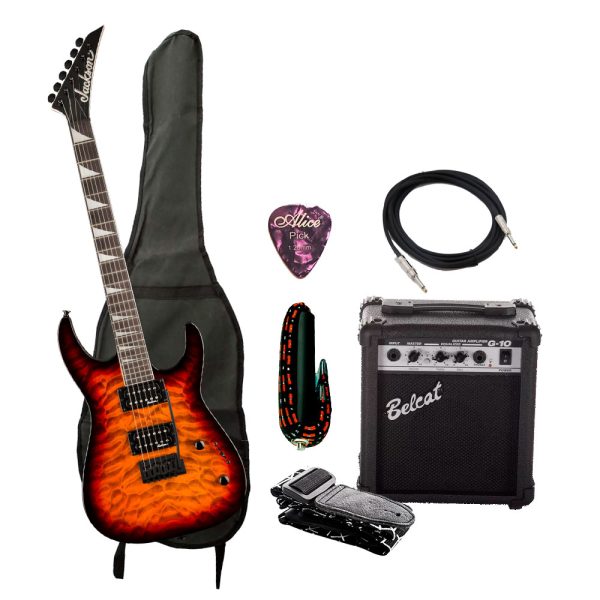 Combo Jackson DINKY JS20 DKQ Guitarra + Amplificador, Base y Accesorios