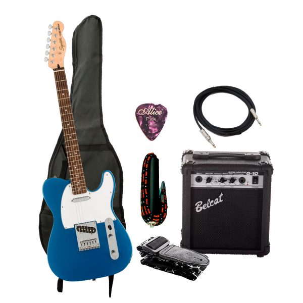 Combo Fender AFFINITY SERIES TELE SQ Guitarra + Amplificador, Base y Accesorios