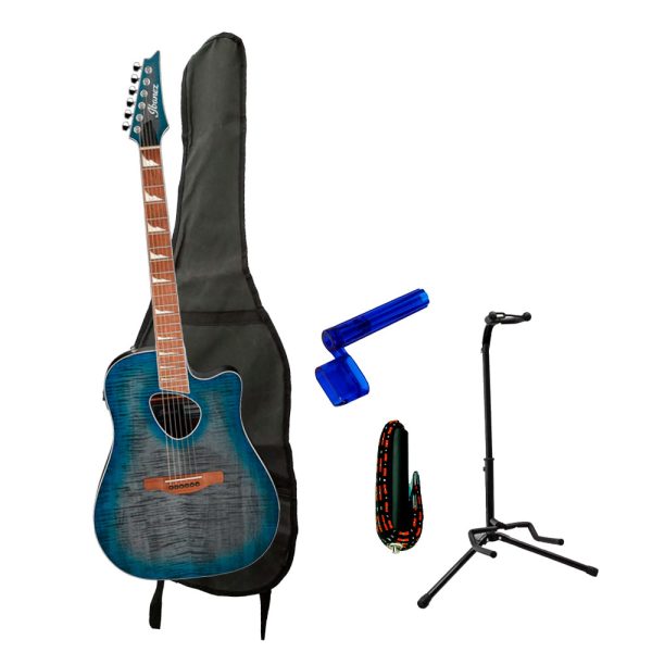 Combo Ibanez ALT30FM-BDB Guitarra + Base, estuche y accesorios