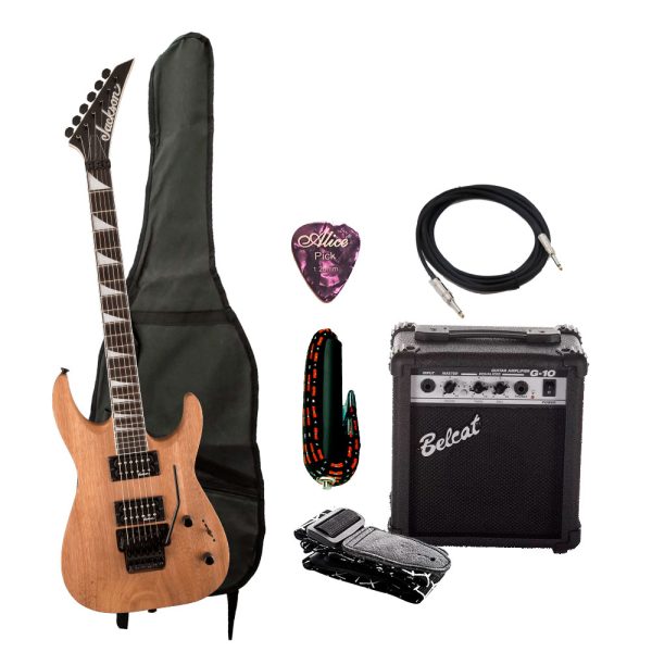 Combo Jackson JS32 DKA DINKY AH FB Guitarra + Amplificador, Base y Accesorios