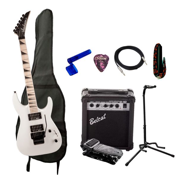 Combo Jackson JS32 DKAM Guitarra + Amplificador, Base y Accesorios