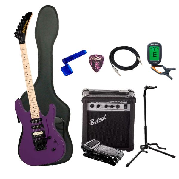 Combo Kramer KSTMFRHSSMJPBF1 Guitarra + Amplificador, Base y Accesorios
