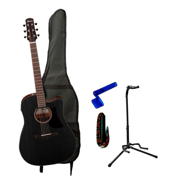 Combo Ibanez AAD190CE-WKH Guitarra + Base, estuche y accesorios