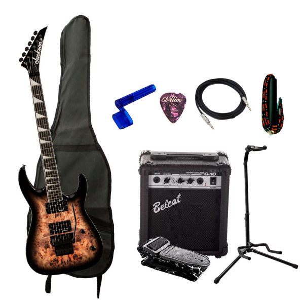 Combo Jackson DINKY JS32 DKAP Guitarra + Amplificador, Base y Accesorios