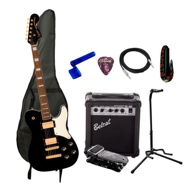 Combo Fender PARANORMAL TROUBLEMAKER TELE Guitarra + Amplificador, Base y Accesorios