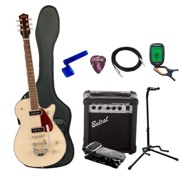 Combo Gretsch G5210T-P90 Guitarra + Amplificador, Base y Accesorios