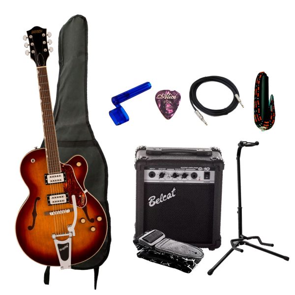 Combo Gretsch G2420T Guitarra + Amplificador, Base y Accesorios