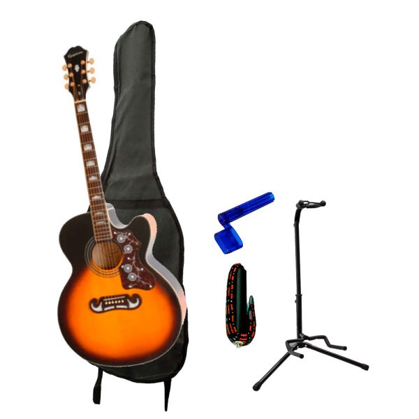 Combo Epiphone EEJ2VSGH1 Guitarra + Base, estuche y accesorios