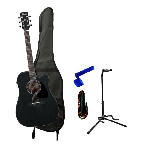 Combo Ibanez AW1040CE-WK Guitarra + Base, estuche y accesorios
