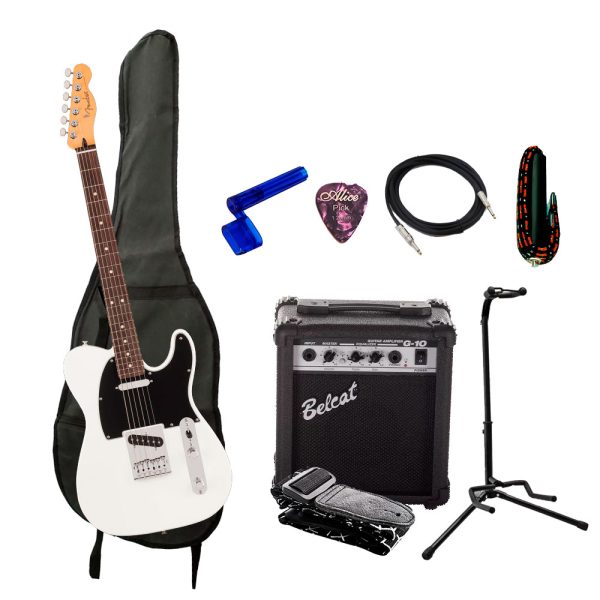 Combo Fender PLAYER II TELE Guitarra + Amplificador, Base y Accesorios