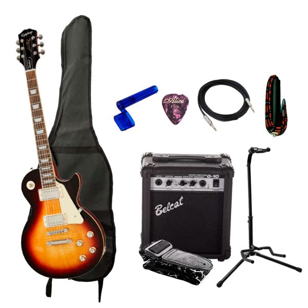 Combo Epiphone EILS6BBNH1 Guitarra + Amplificador, Base y Accesorios
