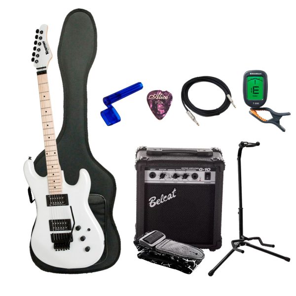 Combo Kramer KPVRPWBF1 Guitarra + Amplificador, Base y Accesorios