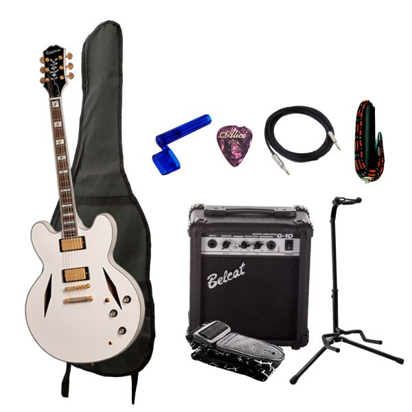 Combo Epiphone ETSEWABWGH3 Guitarra + Amplificador, Base y Accesorios