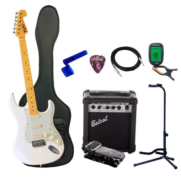 Combo Tagima TG-530 OWH L/AWH Guitarra + Amplificador, Base y Accesorios