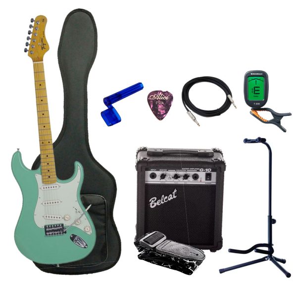 Combo Tagima TG-530 SG L/AWH Guitarra + Amplificador, Base y Accesorios
