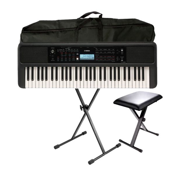 Combo Yamaha PSR-E383 Piano + Silla, base y estuche