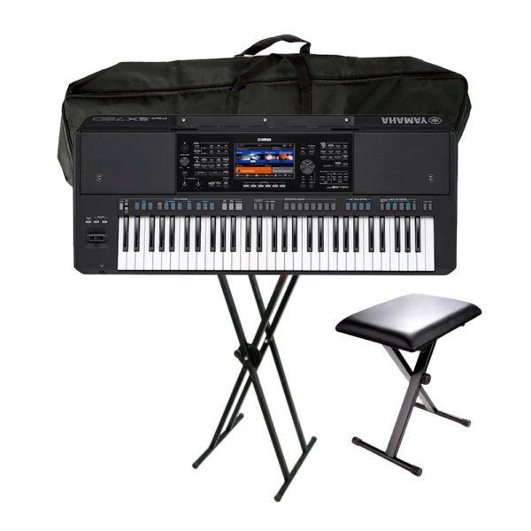 Combo Yamaha PSR-SX720 Piano + Silla, base y estuche