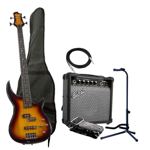 Combo Mc-Art E84-3TS Bajo + Amplificador base y accesorios