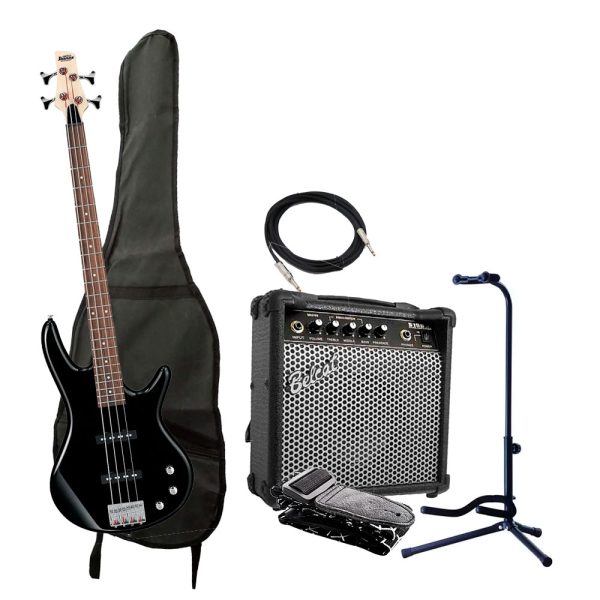 Combo Ibanez GSR180-BK Bajo + Amplificador base y accesorios