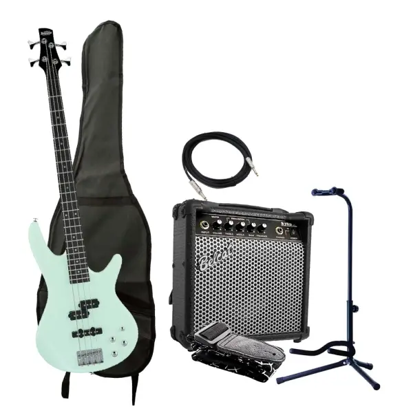 Combo Ibanez GSR200-MGR Bajo + Amplificador base y accesorios
